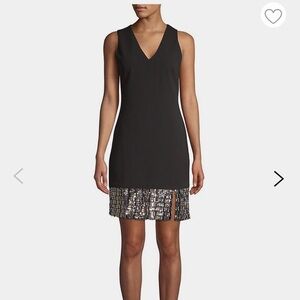 Size 0 Vince Camuto Black and sequins mini dress.